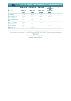 Grieg Star Shipping / Steel & General Cargo: US WestCoast Service
