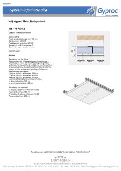Vrijdragend Metal Stud-plafond MS 100 P/75.2