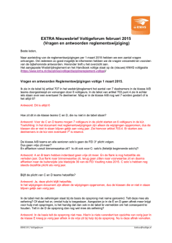 Extra Nieuwsbrief 2015 - Nederlandse Voltige Site