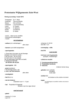 Downloaden liturgie - Zeist-West
