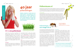 Themapagina hooikoorts en pollen ELK. maart 2015