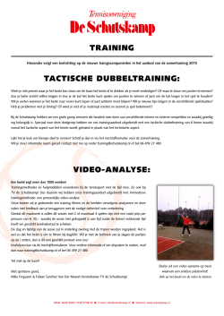 training tactische dubbeltraining: video-analyse