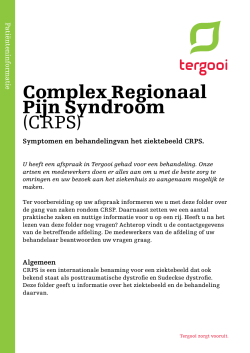 Complex Regionaal Pijn Syndroom (CRPS)
