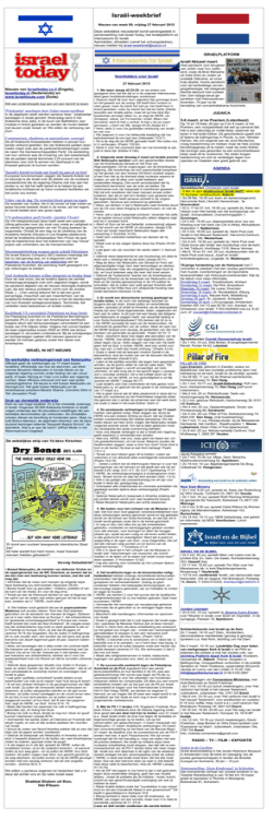 Isra&euml;l-weekbrief - Isra&euml;lPlatform.nl