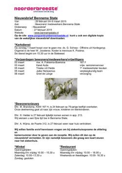 Nieuwsbrief Bennema State