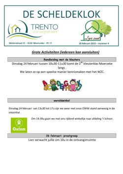 Grote Activiteiten (iedereen kan aansluiten) - WZC Sint