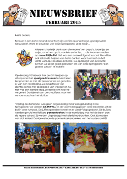 Nieuwsbrief februari - Vrije Basisschool Broechem De Springplank