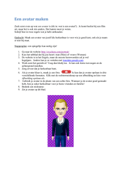 Een avatar maken