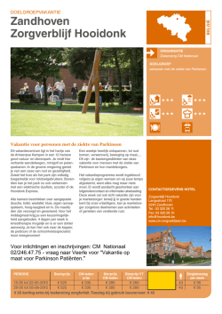inschrijven - programma - Vlaamse Parkinson Liga