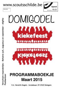 Domigodel Maart - Scouts & Gidsen Schilde