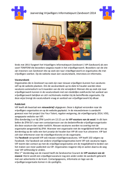 Jaarverslag VIP 2014 - VIP