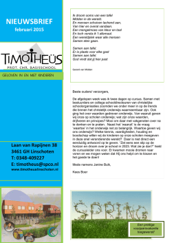 februari 2015 - Timotheusschool