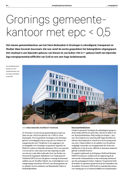 Artikel over gemeentekantoor Groningen in Energiegids, februari 2015