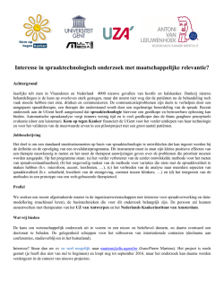 Interesse in spraaktechnologisch onderzoek met maatschappelijke