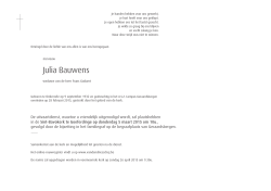 Julia Bauwens - Uitvaartverzorging Van den Driessche