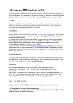 Halfvastenfoor 2015, hoe komt u er bij?