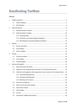 Handleiding TaxMate