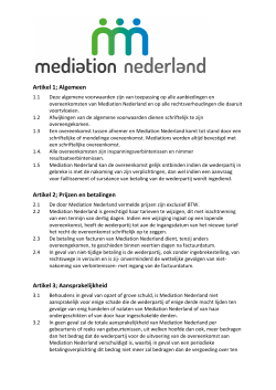 Algemene voorwaarden Mediation Nederland