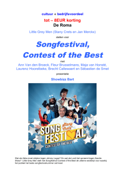 Songfestival, Contest of the Best