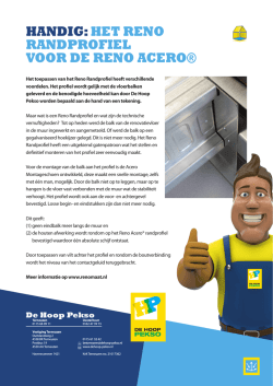 HANDIG: HET RENO RANDPROFIEL VOOR DE RENO
