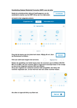 Handleiding Digitaal Wedstrijd Formulier (DWF) voor