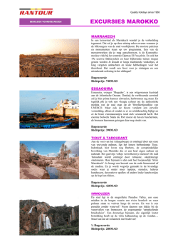 EXCURSIES MAROKKO