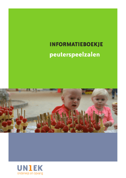 Informatieboekje peuterspeelzalen
