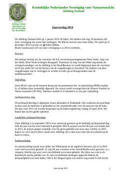 Jaarverslag 2014 - Koninklijke Nederlandse Vereniging voor