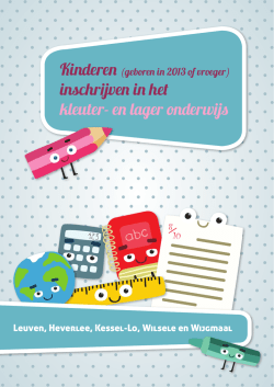 Inschrijvingsbrochure 2015-2016