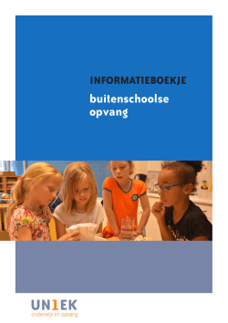 Informatieboekje buitenschoolse opvang