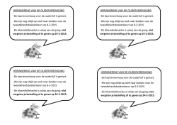 Herinnering van de ouderraad