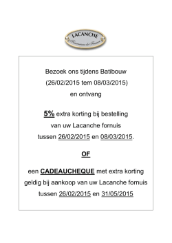 Bezoek ons tijdens Batibouw (26/02/2015 tem 08/03/2015