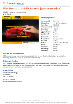 Fiat Punto 1.4-16V Abarth [panoramadak]