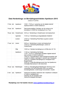 activiteitenprogramma 2015