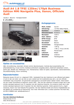 Audi A4 1.8 TFSI 125kw/170pk Business Edition MMi