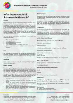 Infectiepreventie bij `intravasale therapie` - STIP