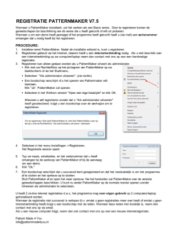 Instructies Registreren