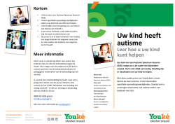 JK. ASS oudertraining - Uw kind heeft autisme