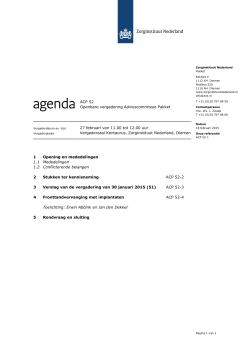 Agenda  - Zorginstituut Nederland