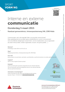 Interne en externe communicatie