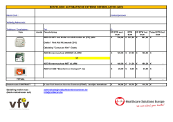 BESTELBON: AUTOMATISCHE EXTERNE DEFIBRILLATOR (AED)