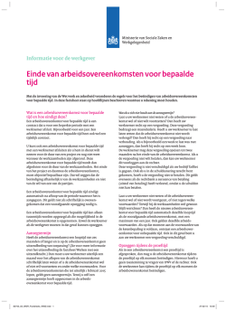 Einde van arbeidsovereenkomsten voor bepaalde