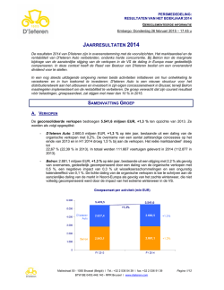 D`Ieteren - Jaarresultaten 2014 (26.2.2015)