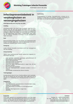 Infectiepreventiebeleid in verpleeghuizen en verzorgingshuizen
