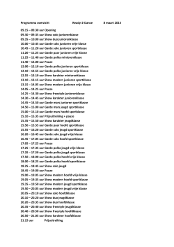 Tijdschema 8 maart 2015