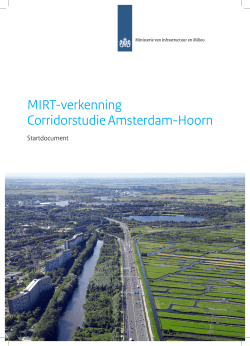 MIRT-verkenning Corridorstudie Amsterdam-Hoorn