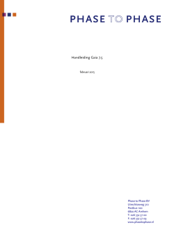 Handleiding Gaia 7.5