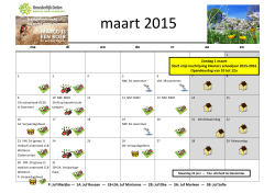 Kalender maart 2015 - Vrije kleuterschool Sterrenkind