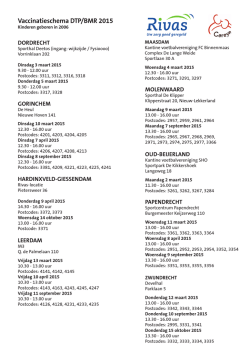 Vaccinatieschema DTP/BMR 2015