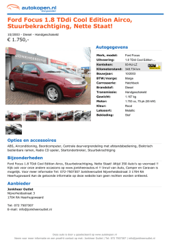 Ford Focus 1.8 TDdi Cool Edition Airco